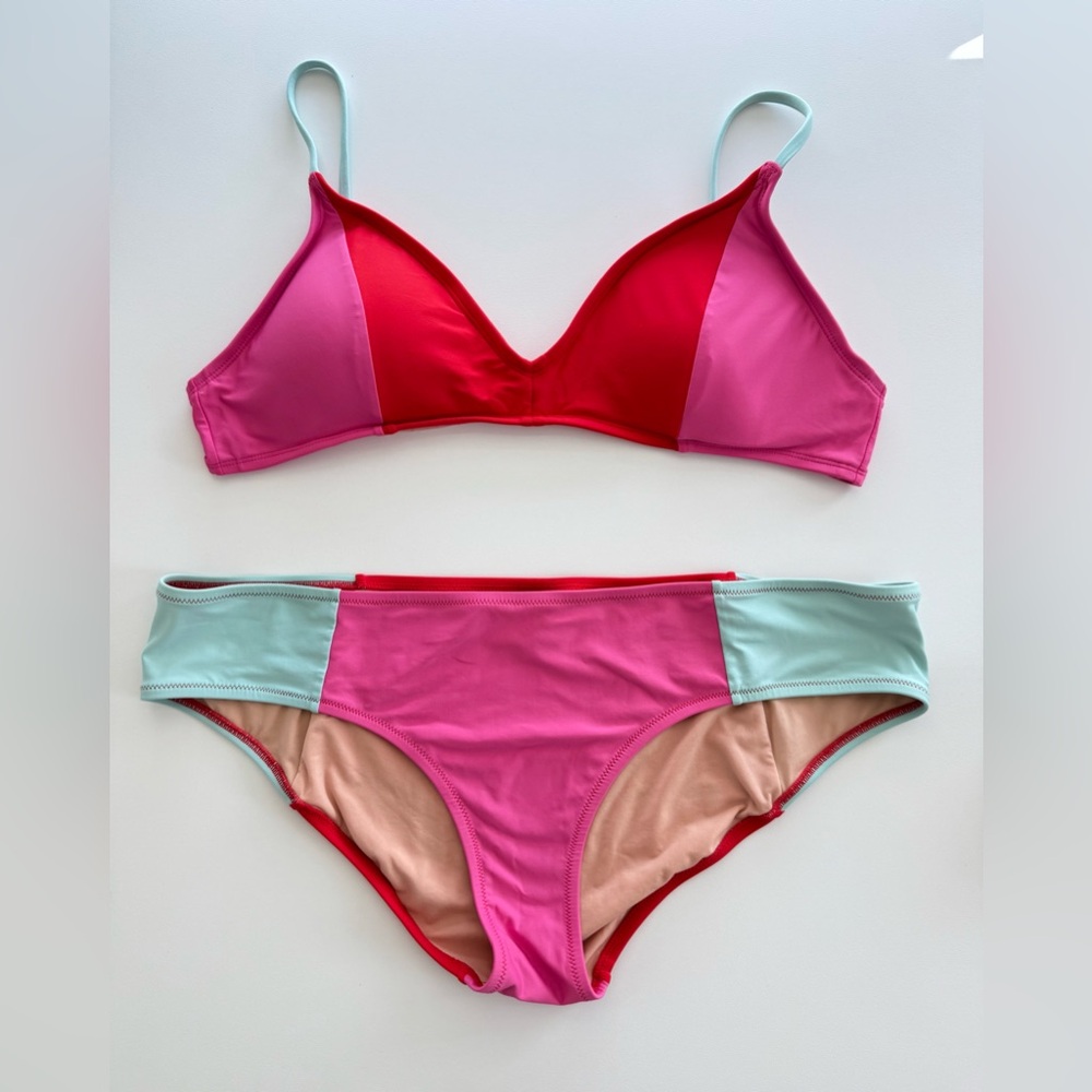 J. Crew Pink and Tan Bikini Bottom